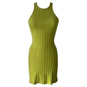 Reformation olive avocado green ribbed
